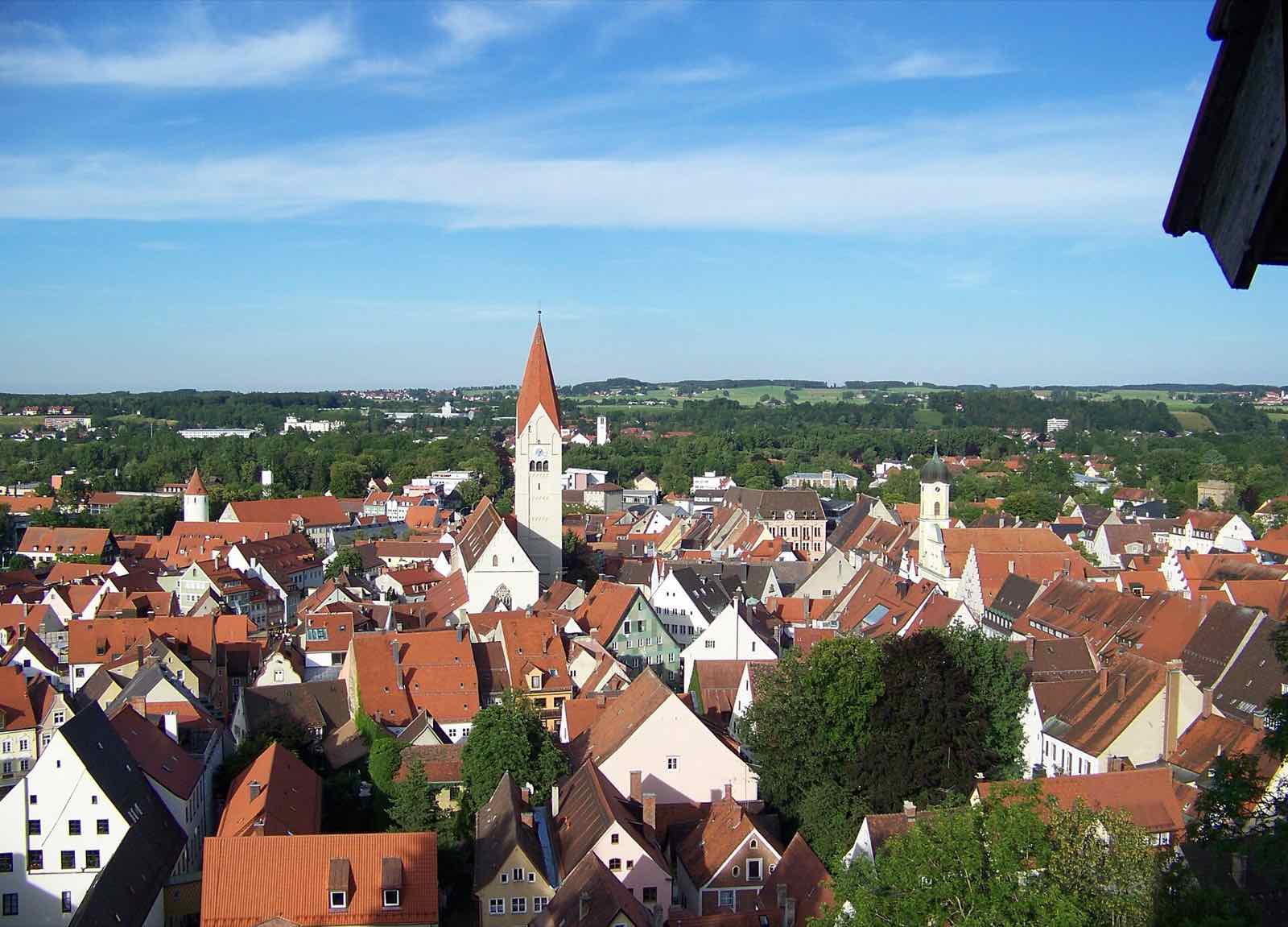 Blick über die Dächer der Kaufbeurer Altstadt
